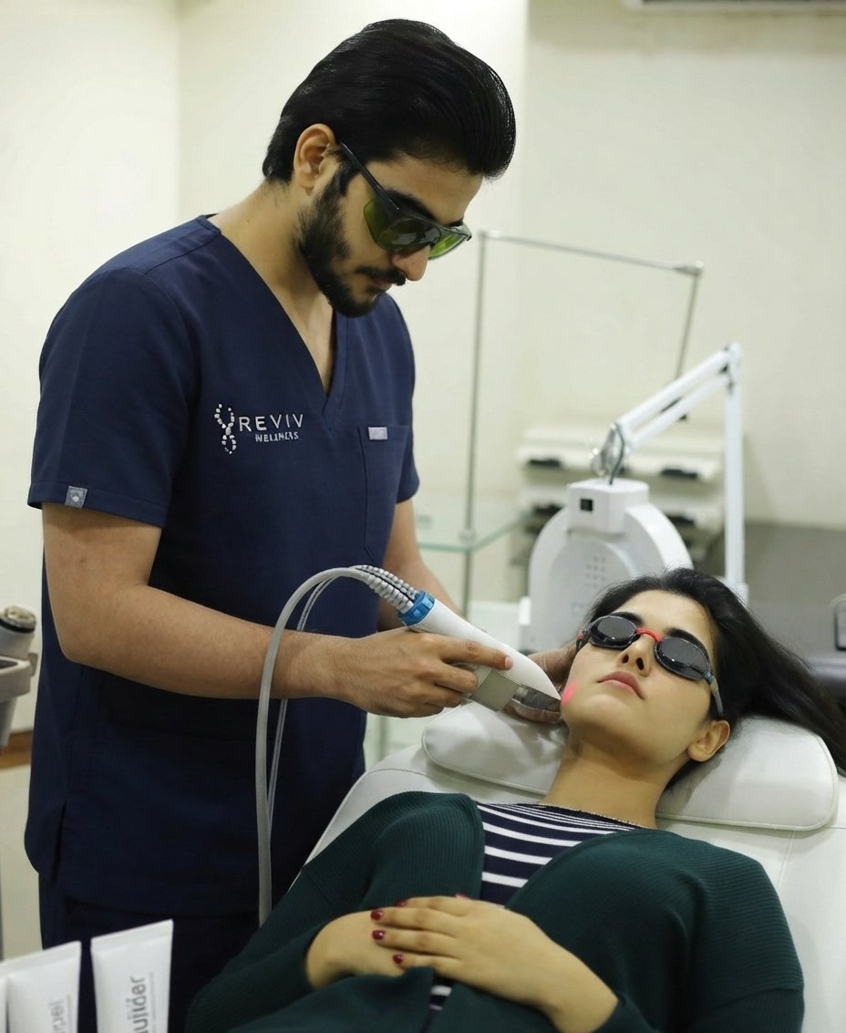 Advanced laser hair removal session