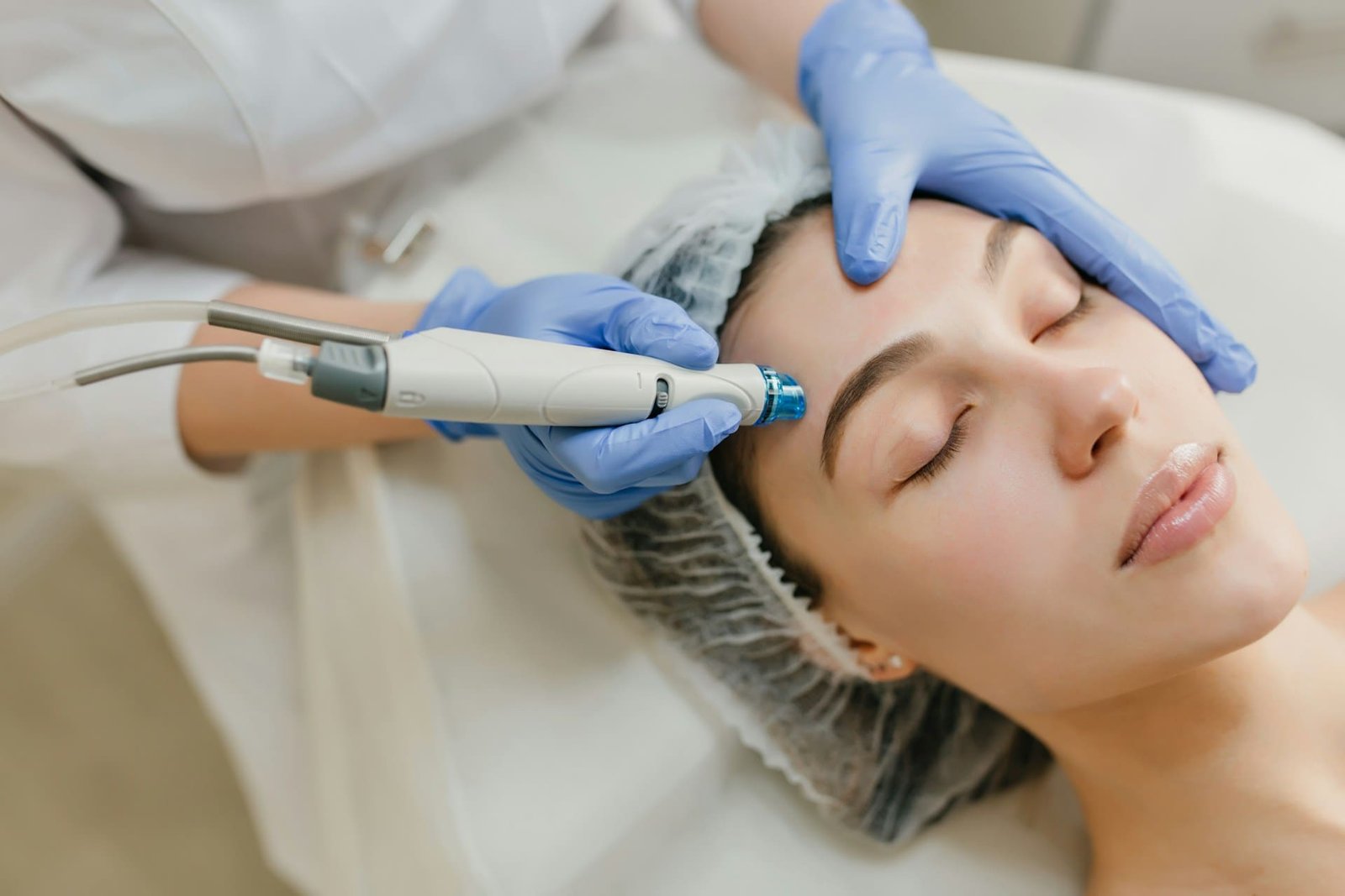 Glowing skin after photo facial