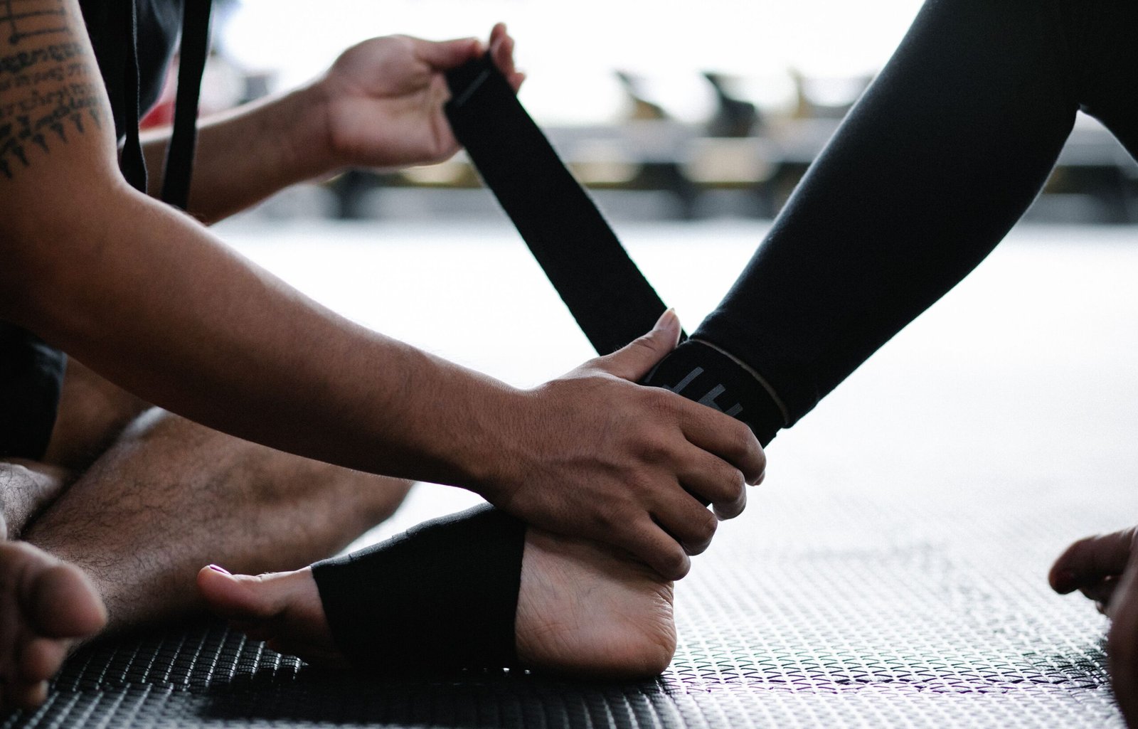Sports rehab physiotherapy session